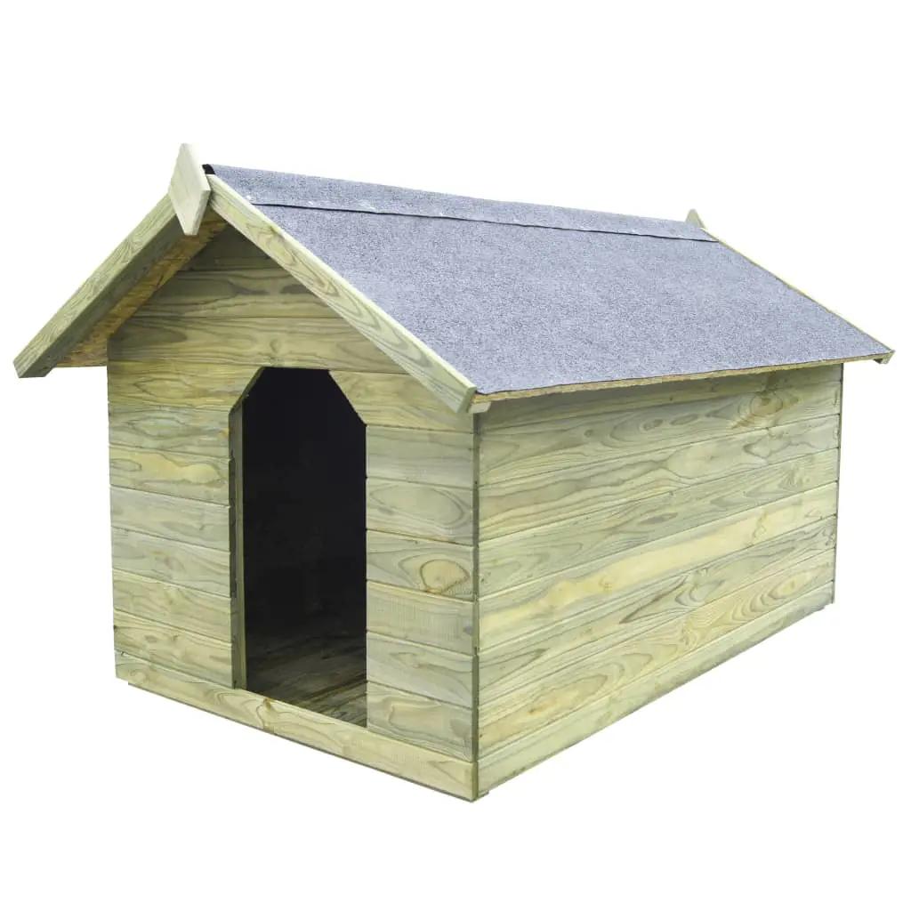 Hondenhok met opklapbaar dak geïmpregneerd grenenhout (1)
