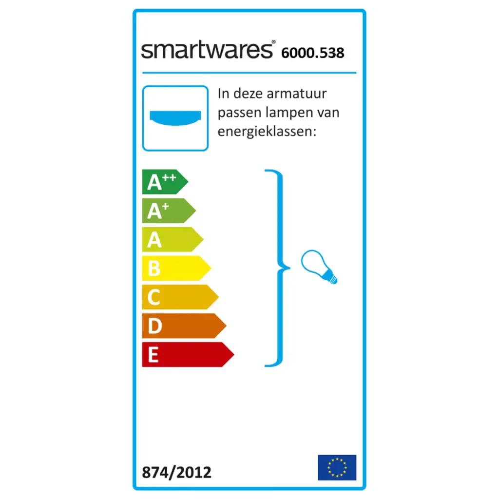 Smartwares Plafondlamp 30x30x10 cm zwart (5)