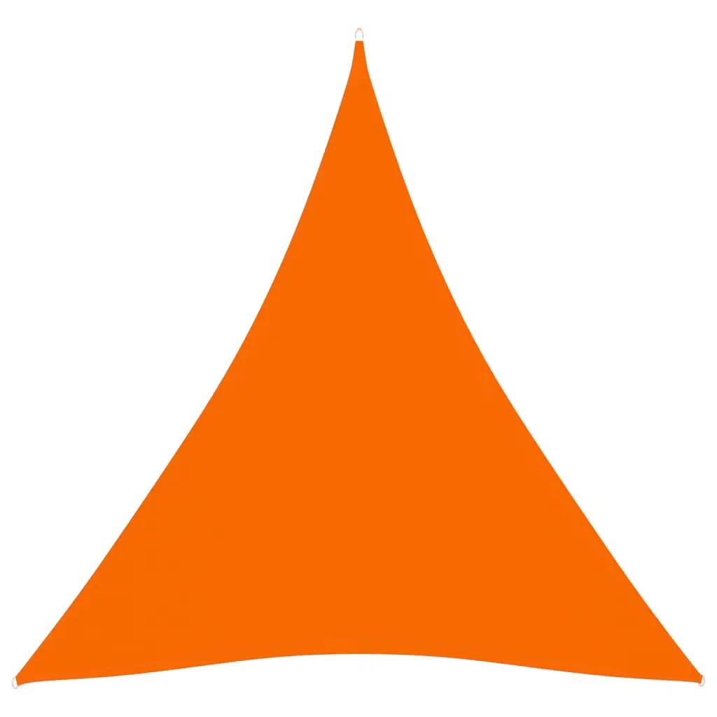 Zonnescherm driehoekig 3,6x3,6x3,6 m oxford stof oranje (1)