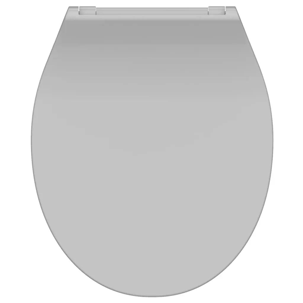 SCHÜTTE Toiletbril met soft-close SLIM GREY duroplast grijs (1)