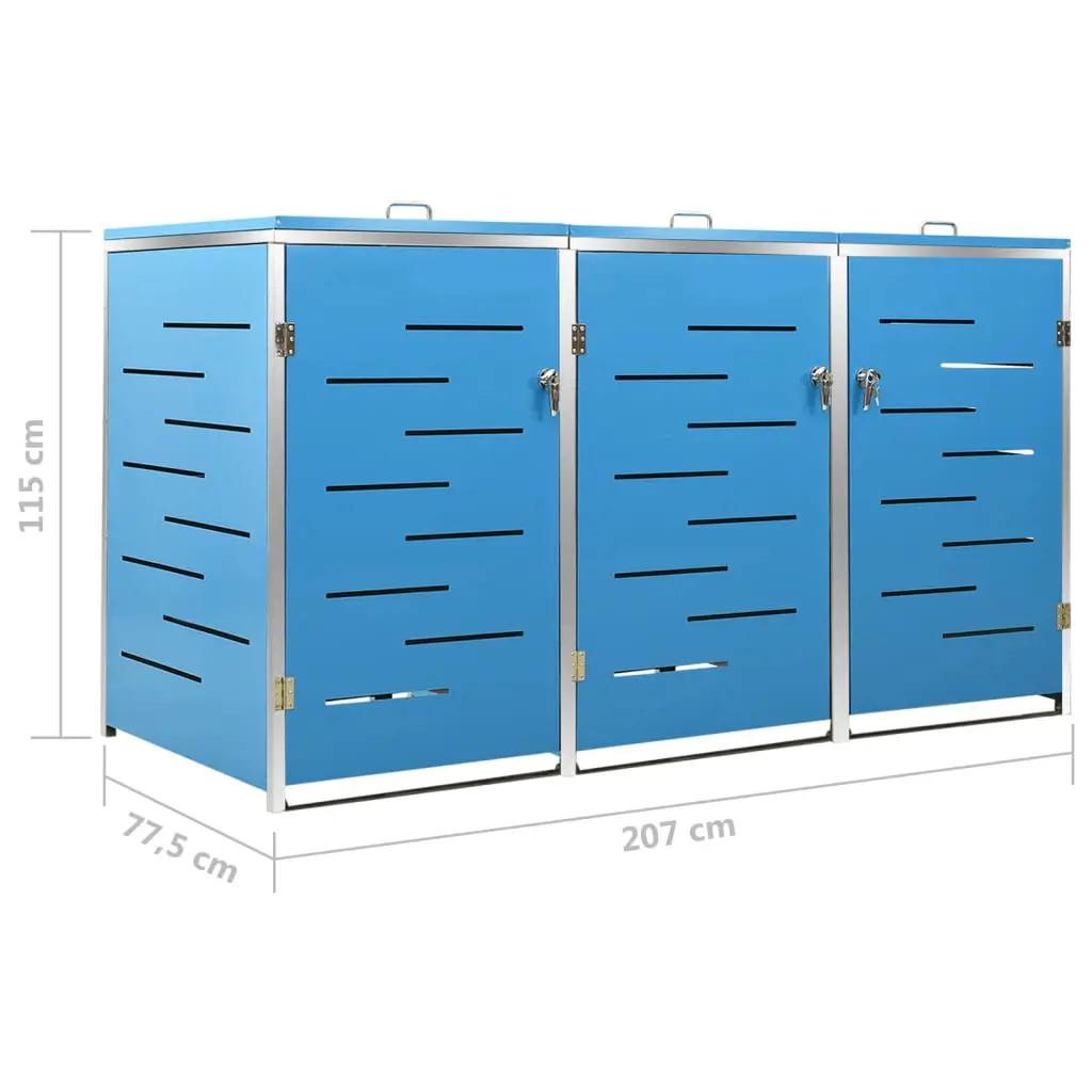 Containerberging driedubbel 207x77,5x112,5 cm roestvrij staal (12)