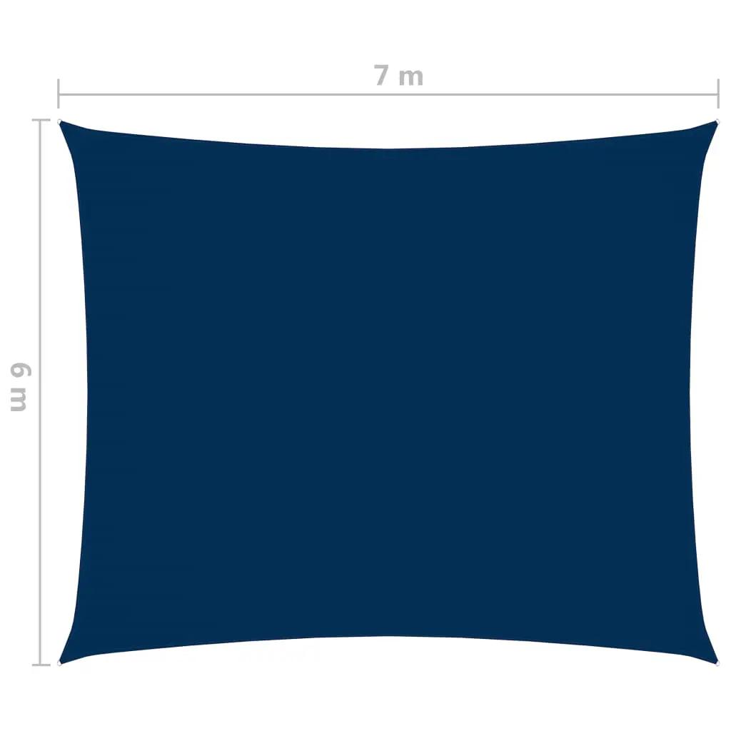 Zonnescherm rechthoekig 6x7 m oxford stof blauw (6)