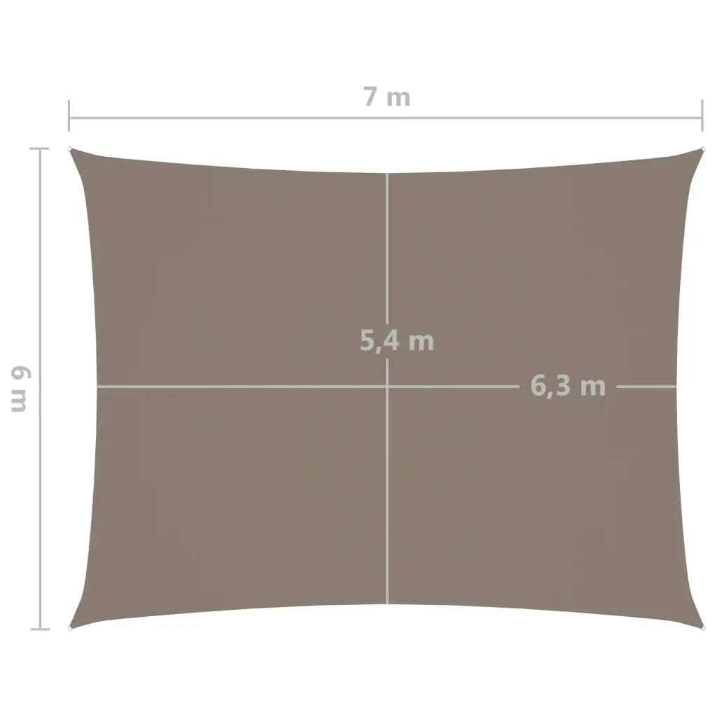 Zonnescherm rechthoekig 6x7 m oxford stof taupe (6)