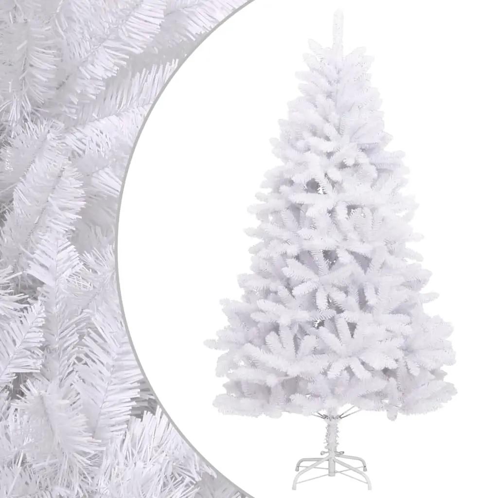 Kunstkerstboom met scharnieren met standaard 210 cm wit