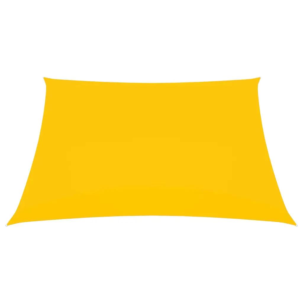 Zonnescherm rechthoekig 3x4,5 m oxford stof geel (2)