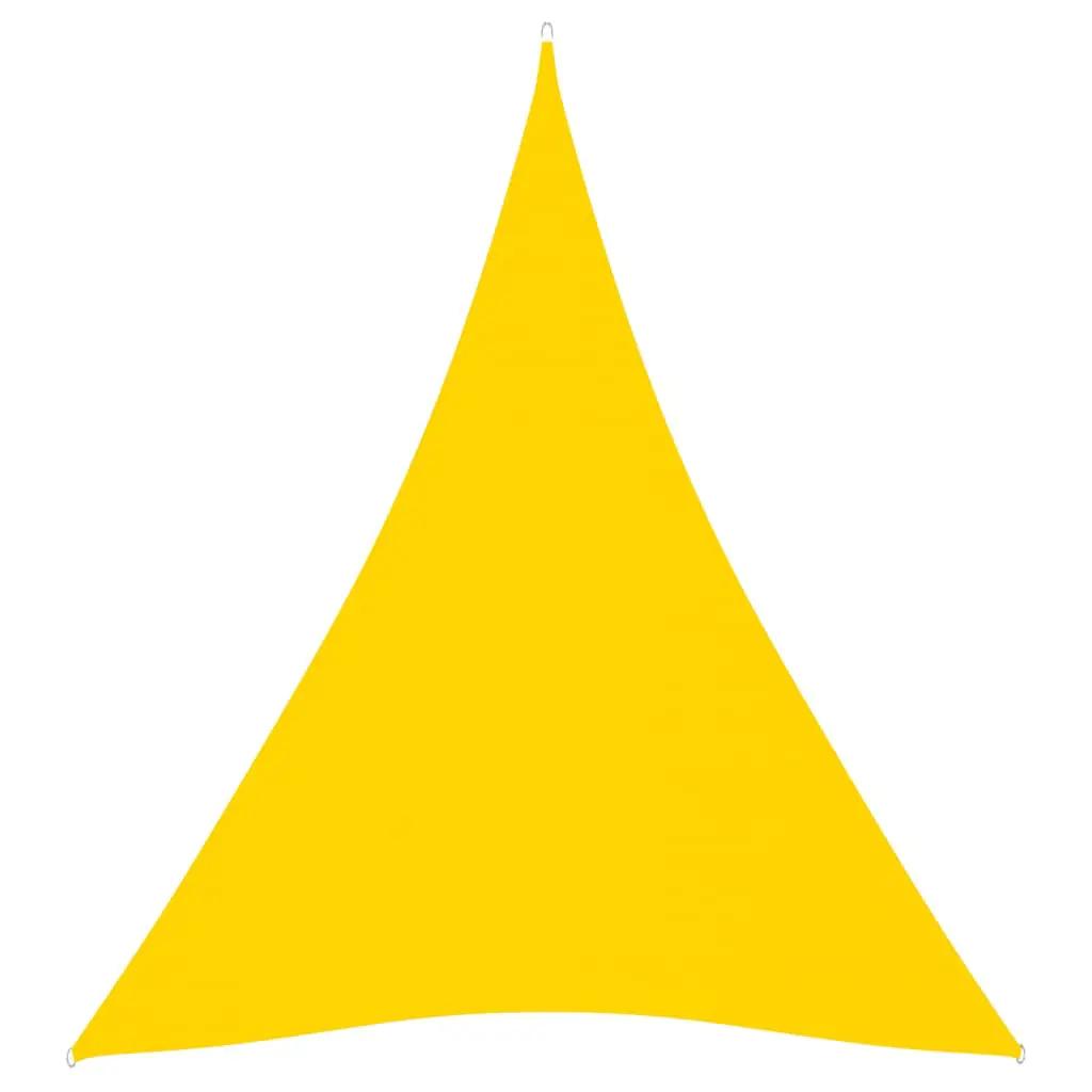 Zonnescherm driehoekig 4x5x5 m oxford stof geel (1)