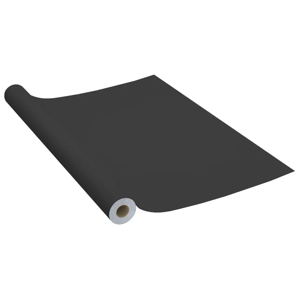 Meubelfolies zelfklevend 2 st 500x90 cm PVC zwart (3)