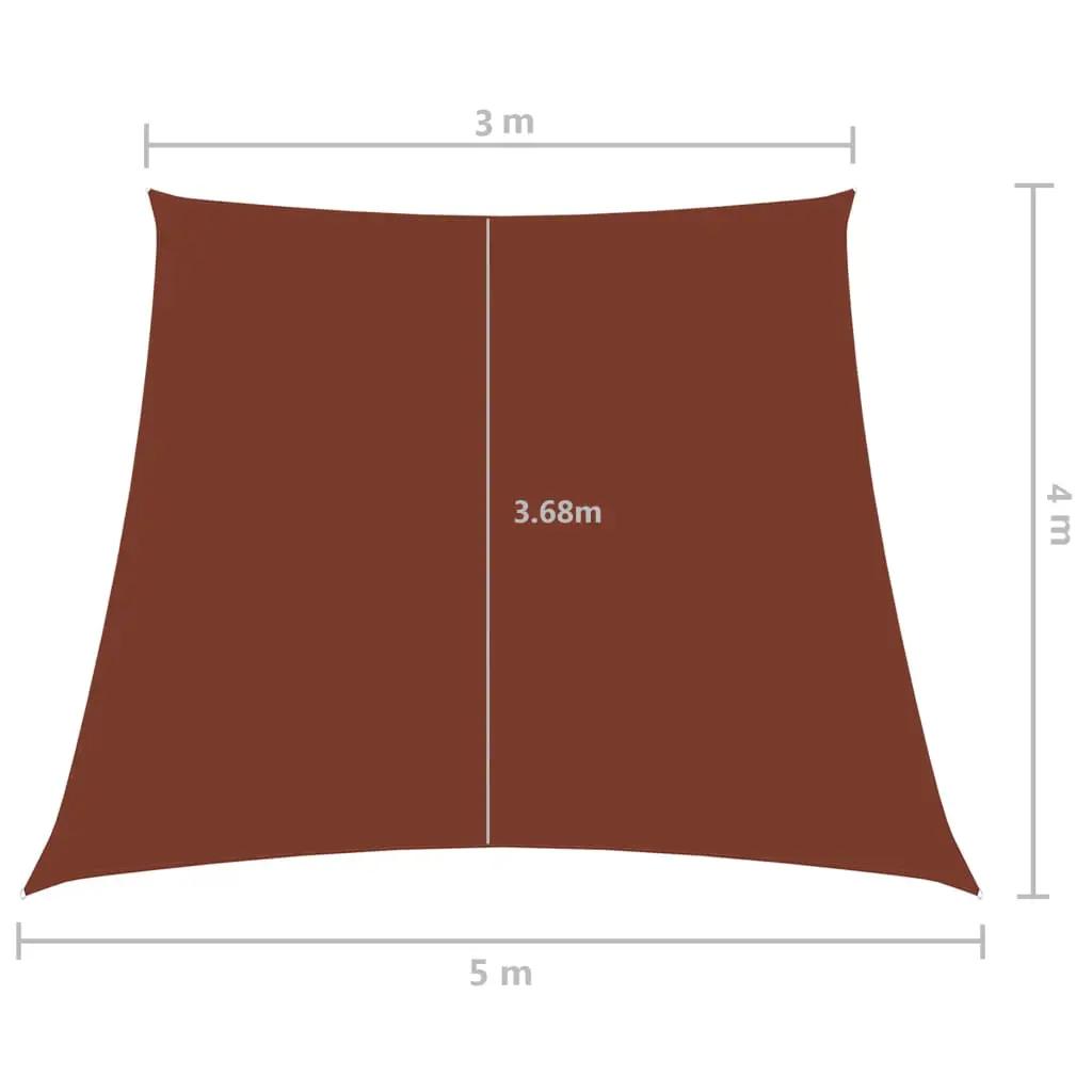 Zonnezeil trapezium 3/5x4 m oxford stof terracottakleurig (6)