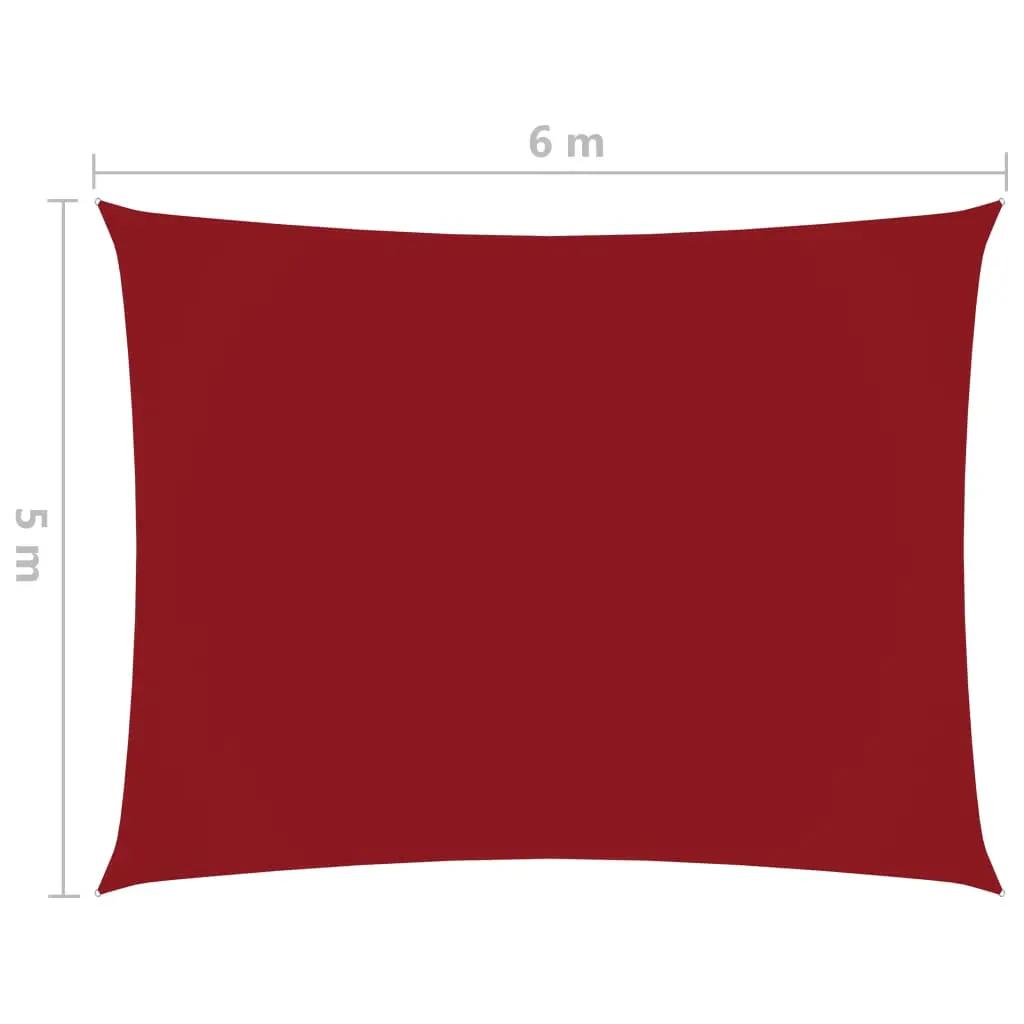 Zonnescherm rechthoekig 5x6 m oxford stof rood (6)
