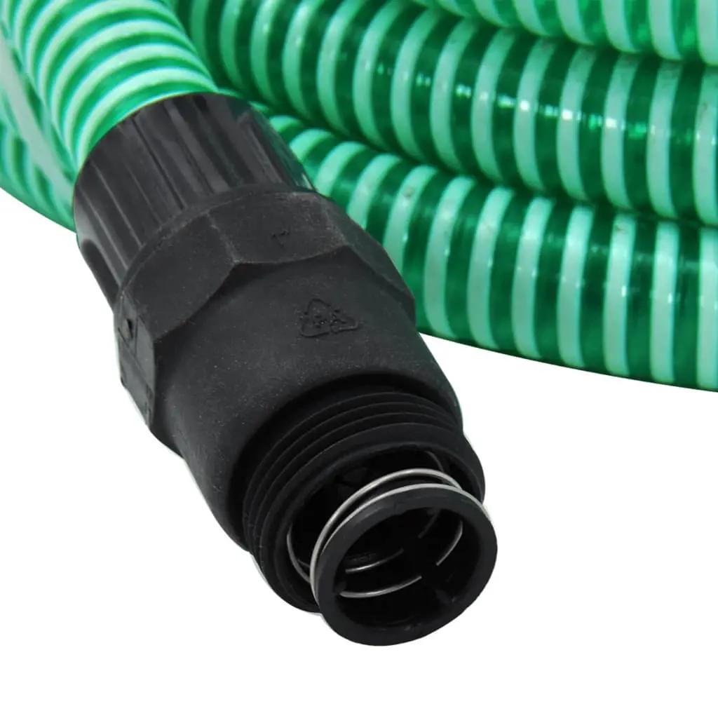 Zuigslang met PVC koppelingen 1,1'' 4 m PVC groen (5)
