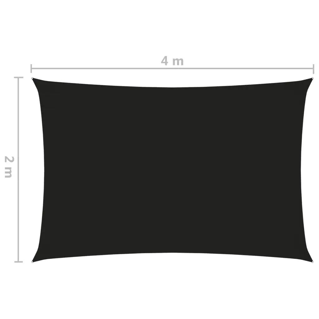 Zonnescherm rechthoekig 2x4 m oxford stof zwart (6)