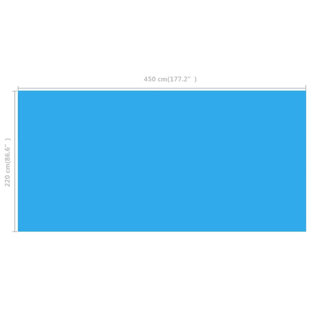 Zwembadzeil rechthoekig 450 x 220 cm PE blauw (4)
