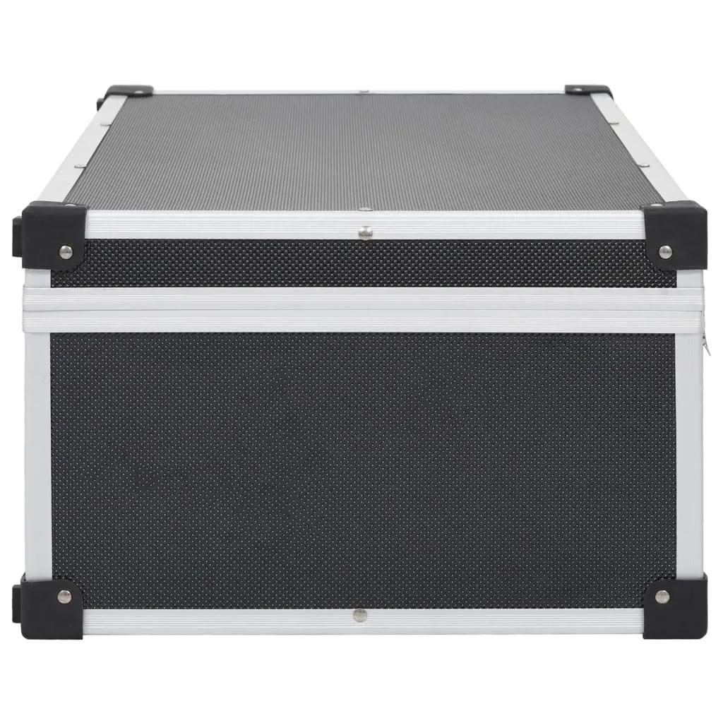 Cd-koffer voor 80 cd's aluminium ABS zwart (4)