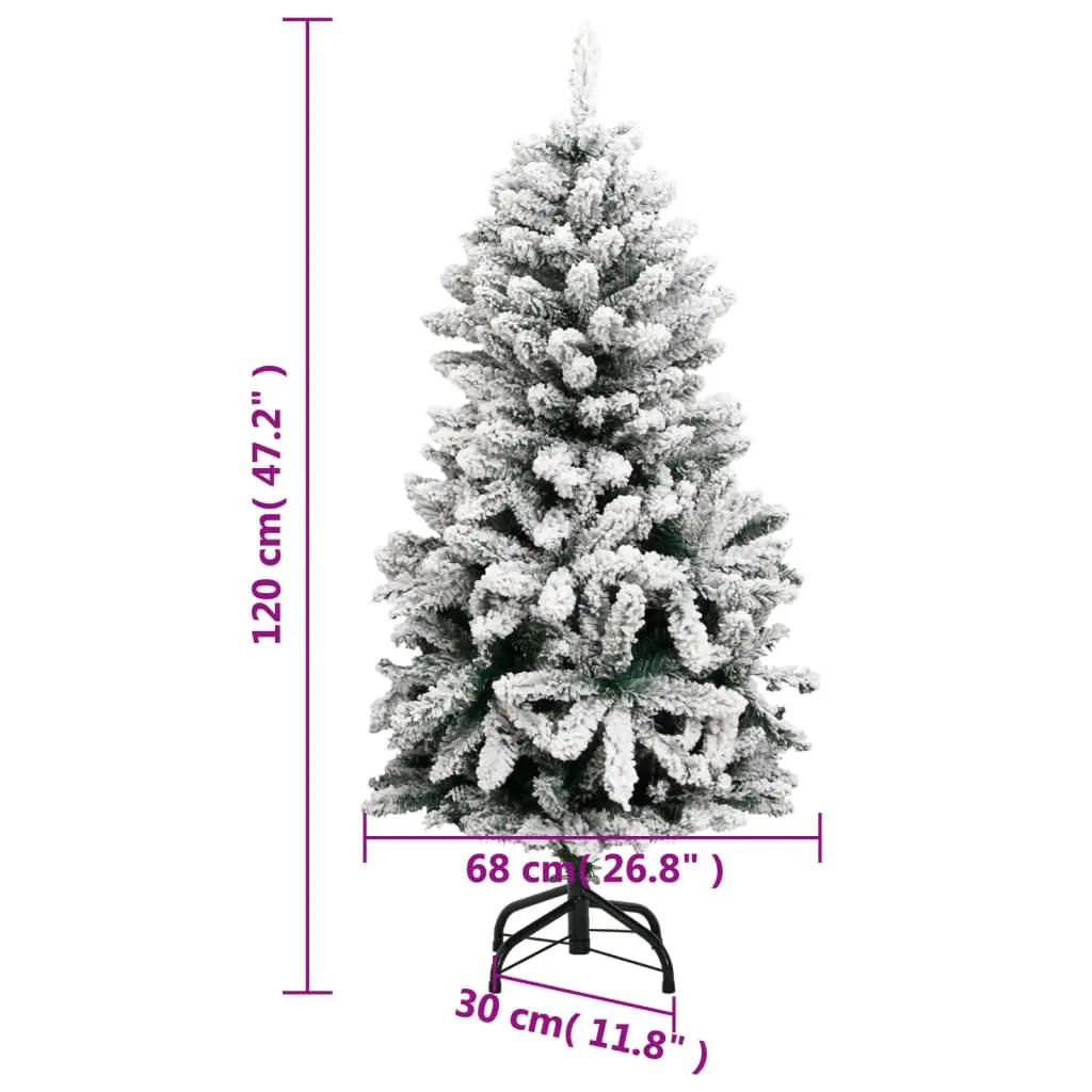 Kunstkerstboom met scharnieren en sneeuw 120 cm (8)