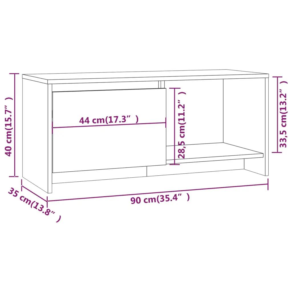 Tv-meubel 90x35x40 cm spaanplaat grijs sonoma eikenkleurig (8)