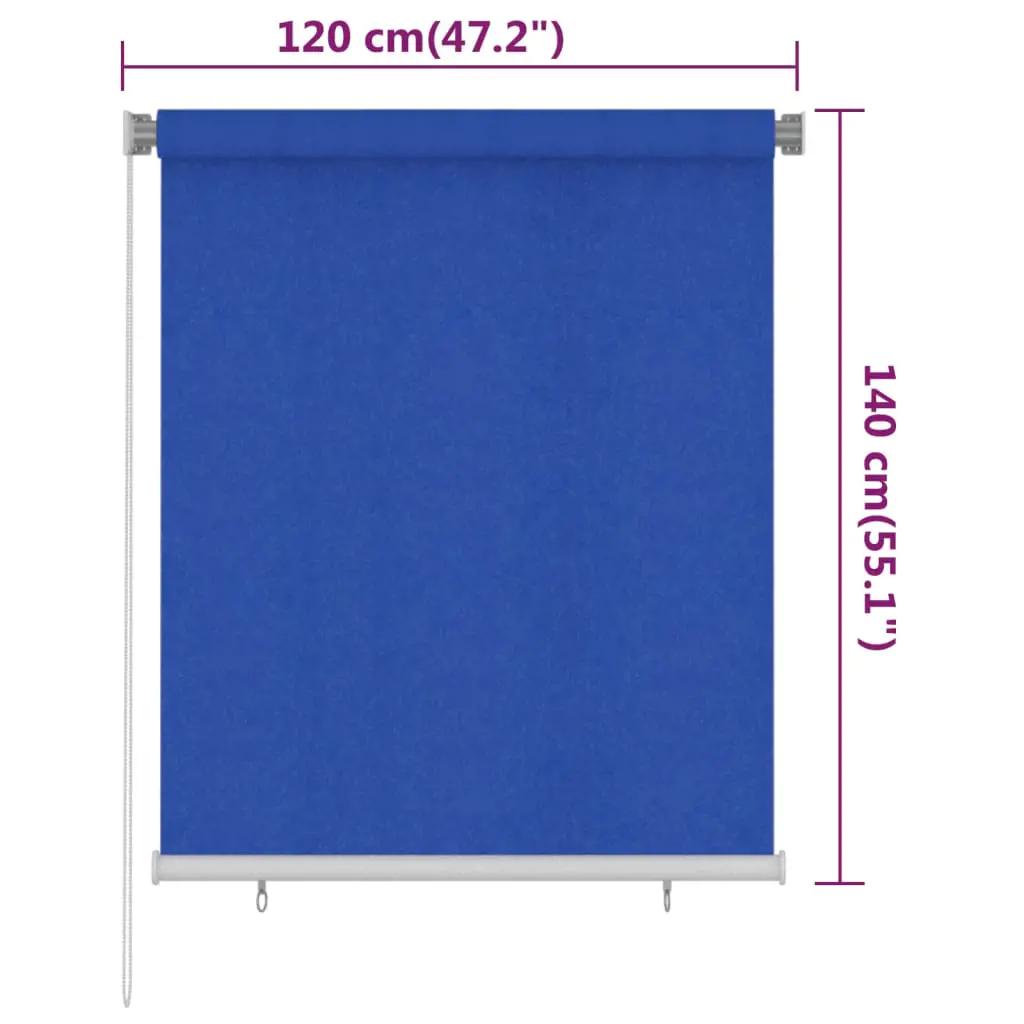 Rolgordijn voor buiten 120x140 cm HDPE blauw (6)
