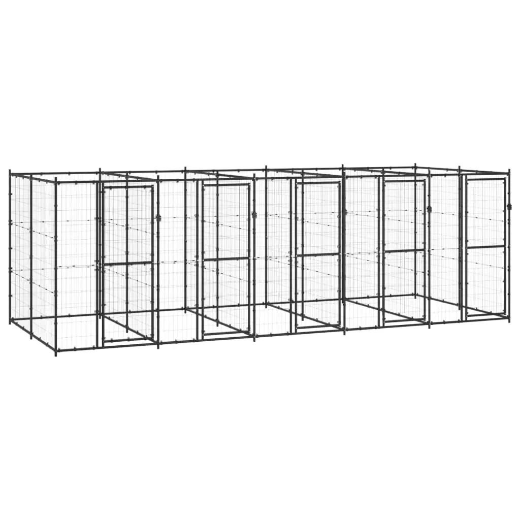 Hondenkennel 12,1 m² staal (1)