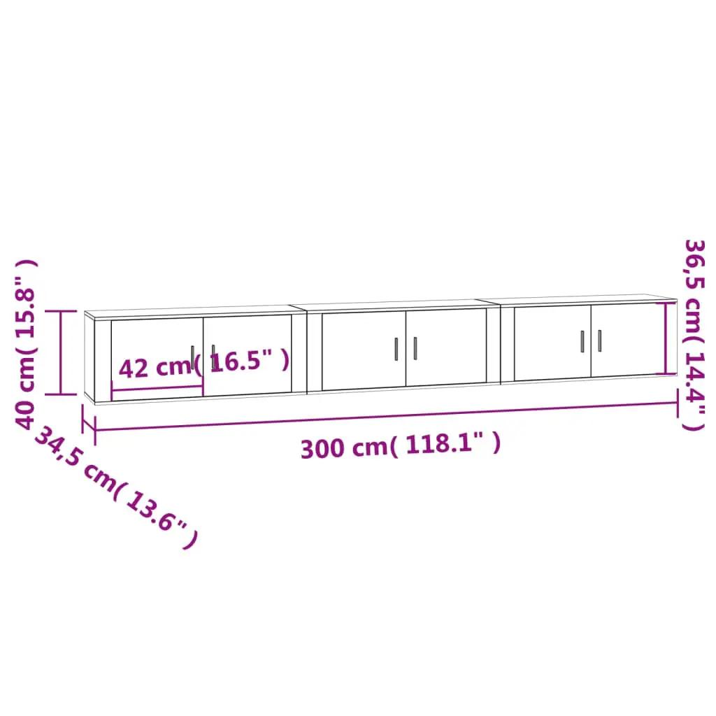 Tv-wandmeubels 3 st 100x34,5x40 cm grijs sonoma eikenkleurig (8)