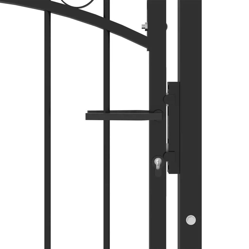 Poort met speerpunten 100x125 cm staal zwart (4)