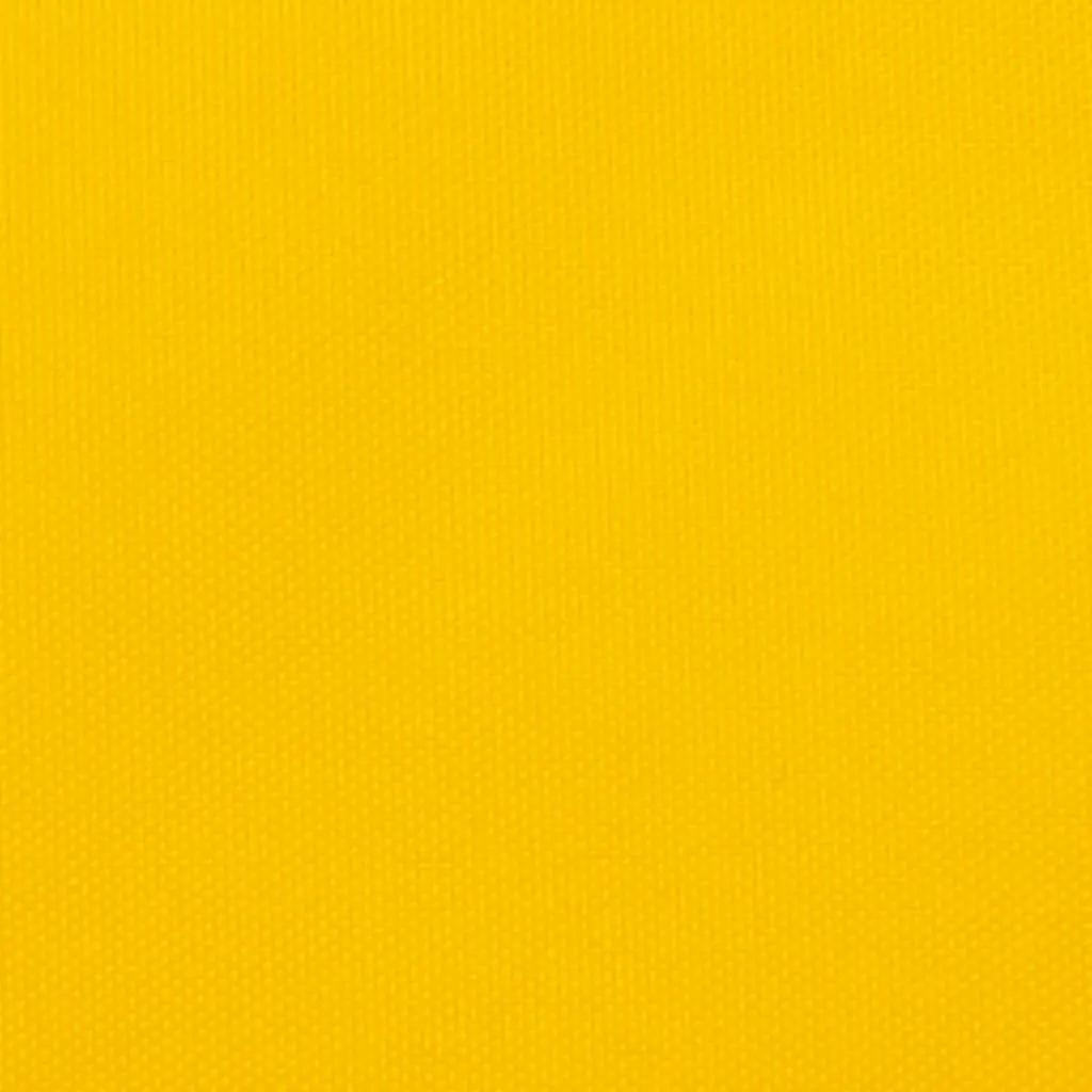 Zonnescherm driehoekig 5x5x6 m oxford stof geel (3)