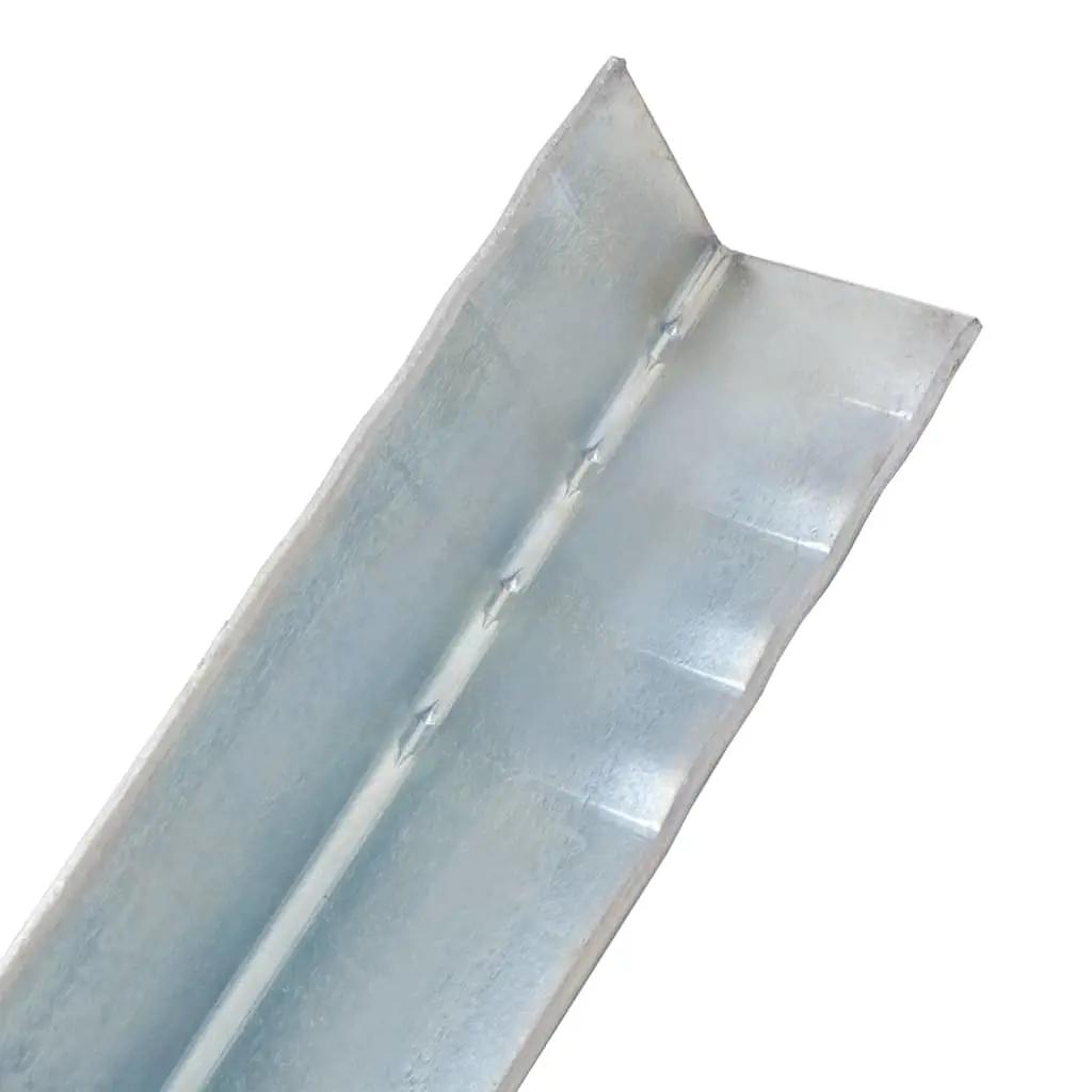 Grondanker L-vormig 5x5x50 cm gegalvaniseerd staal 2 st (4)
