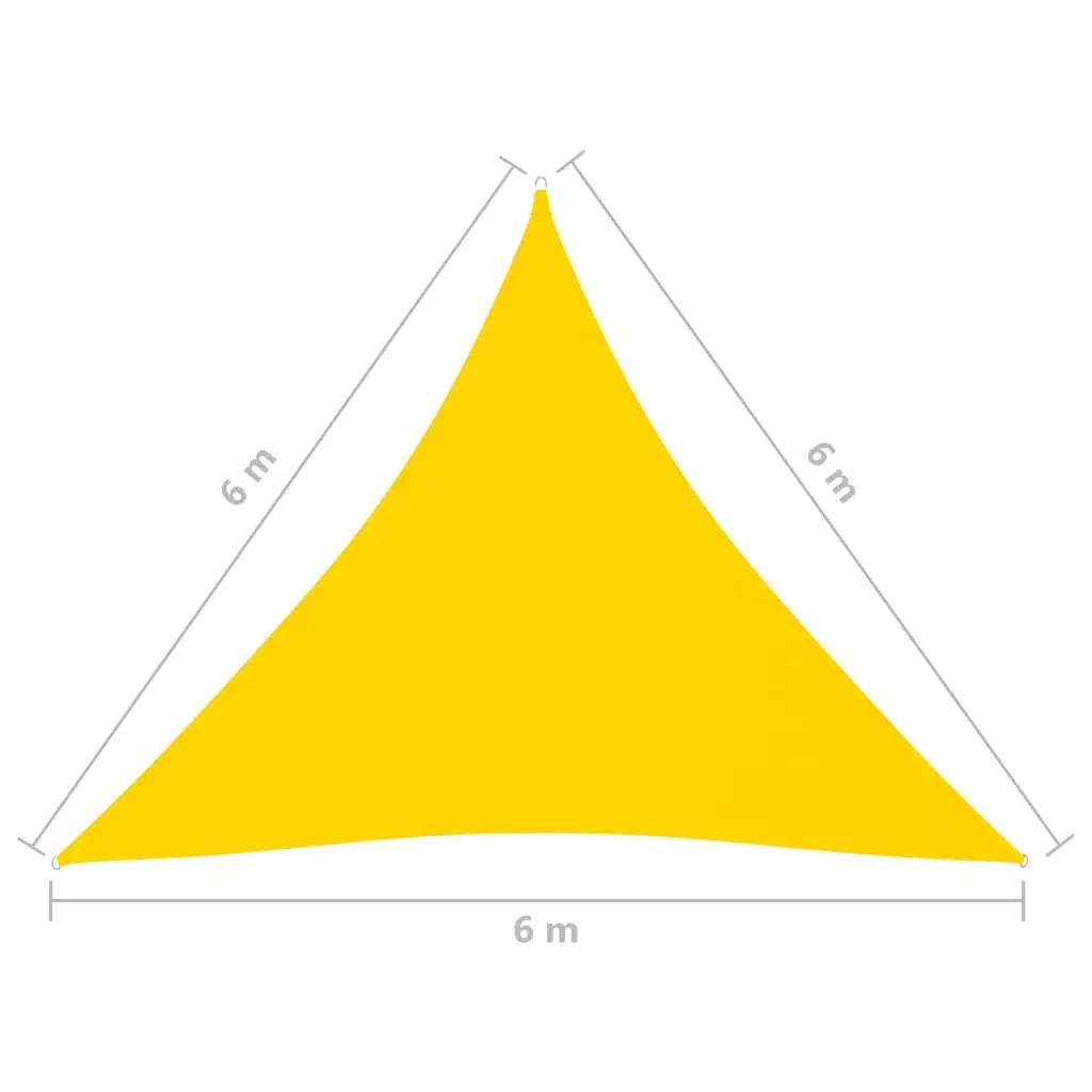 Zonnescherm driehoekig 6x6x6 m oxford stof geel (6)