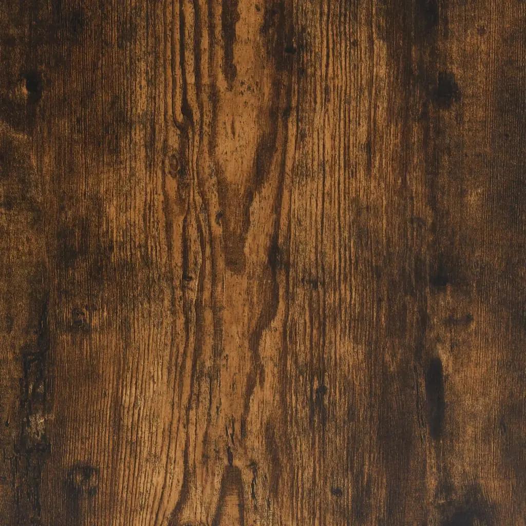 Wandrek 3-laags 30x25x100 cm bewerkt hout gerookt eikenkleurig (7)