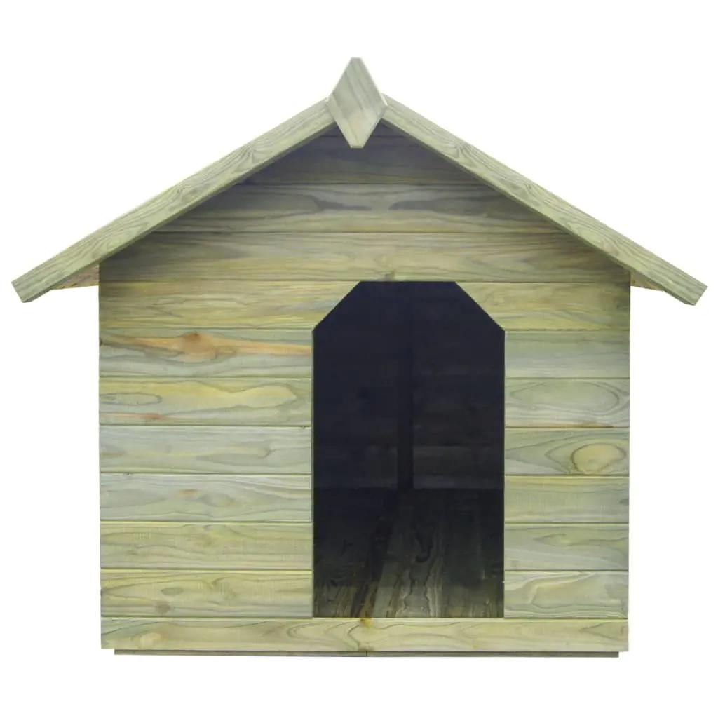 Hondenhok met opklapbaar dak geïmpregneerd grenenhout (2)