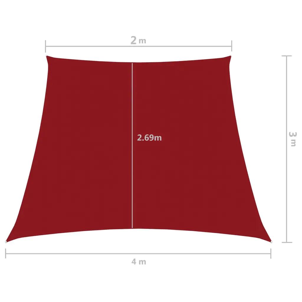 Zonnezeil trapezium 2/4x3 m oxford stof rood (6)