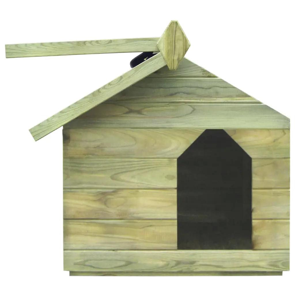 Hondenhok met opklapbaar dak geïmpregneerd grenenhout (5)