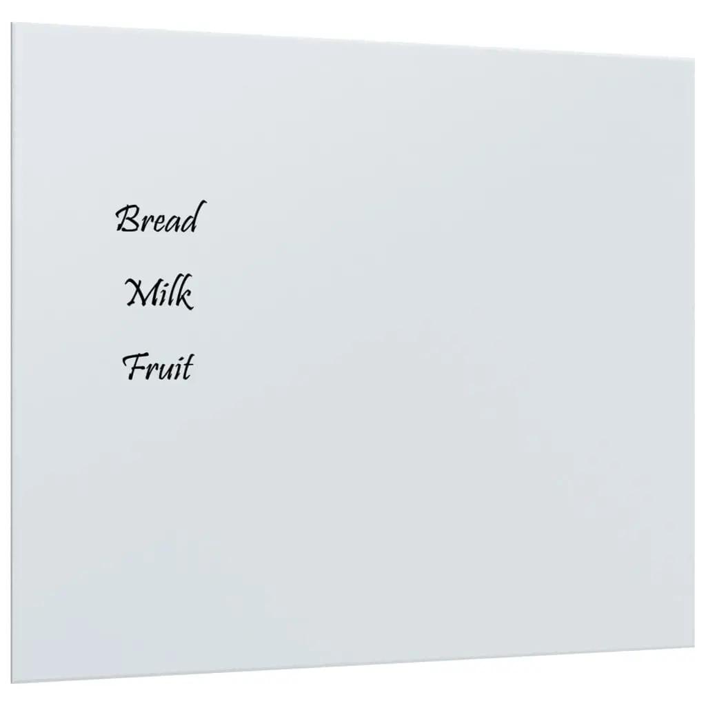Magneetbord voor aan de wand 60x50 cm gehard glas wit (2)