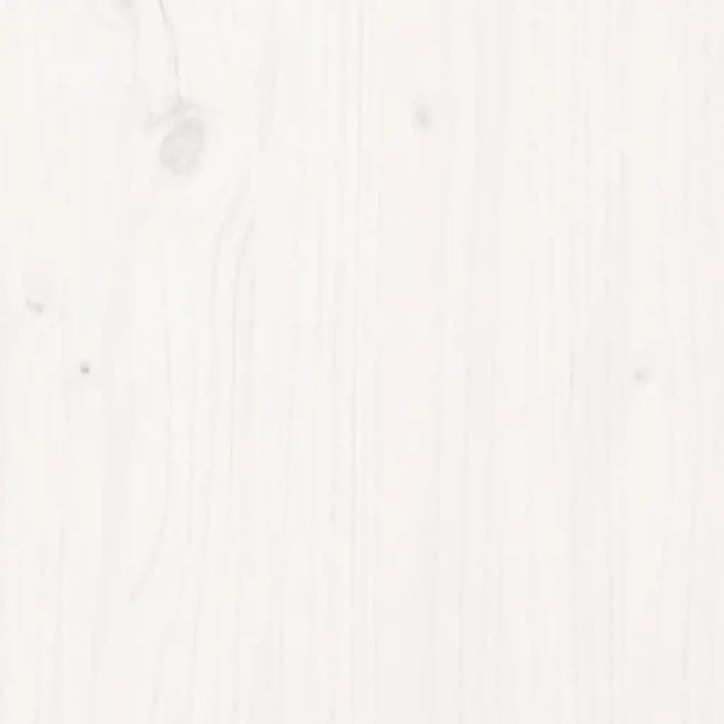 Bedframe met hoofdbord massief grenenhout wit 120x200 cm (5)