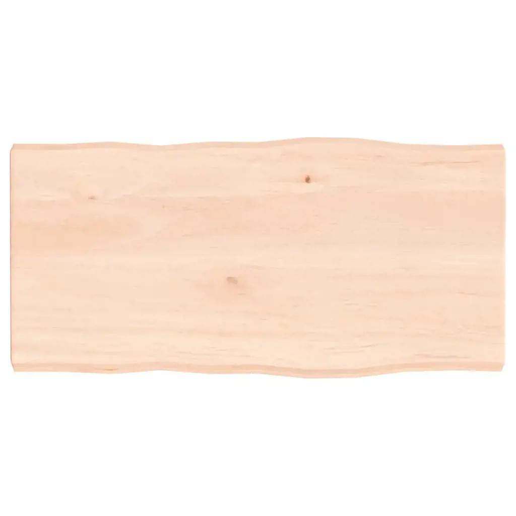 Tafelblad natuurlijke rand 80x40x(2-4) cm massief eikenhout