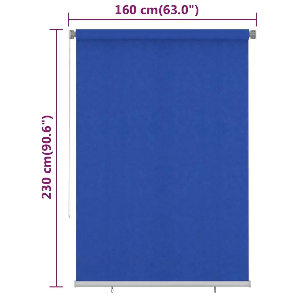 Rolgordijn voor buiten 160x230 cm HDPE blauw (6)