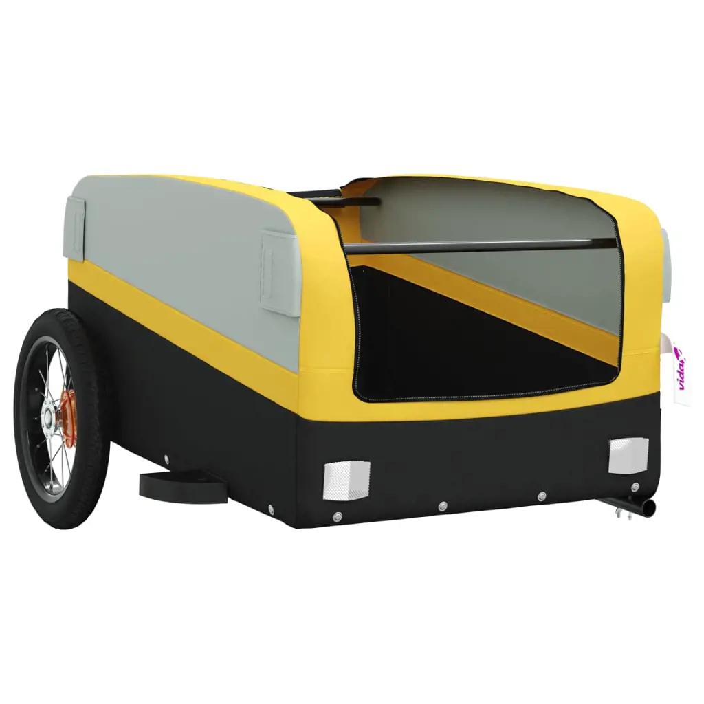 Fietstrailer 30 kg ijzer zwart en geel (5)