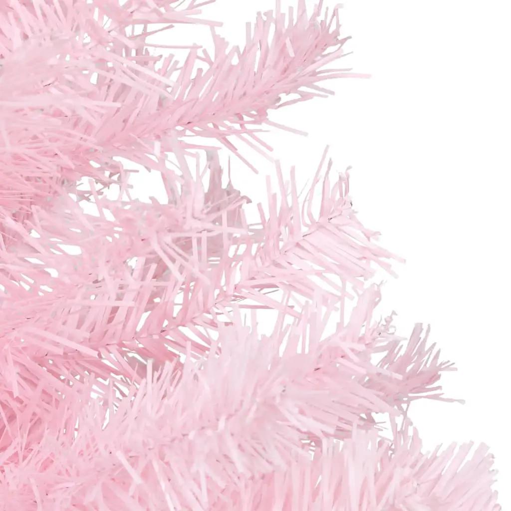 Kunstkerstboom met standaard 240 cm PVC roze (3)