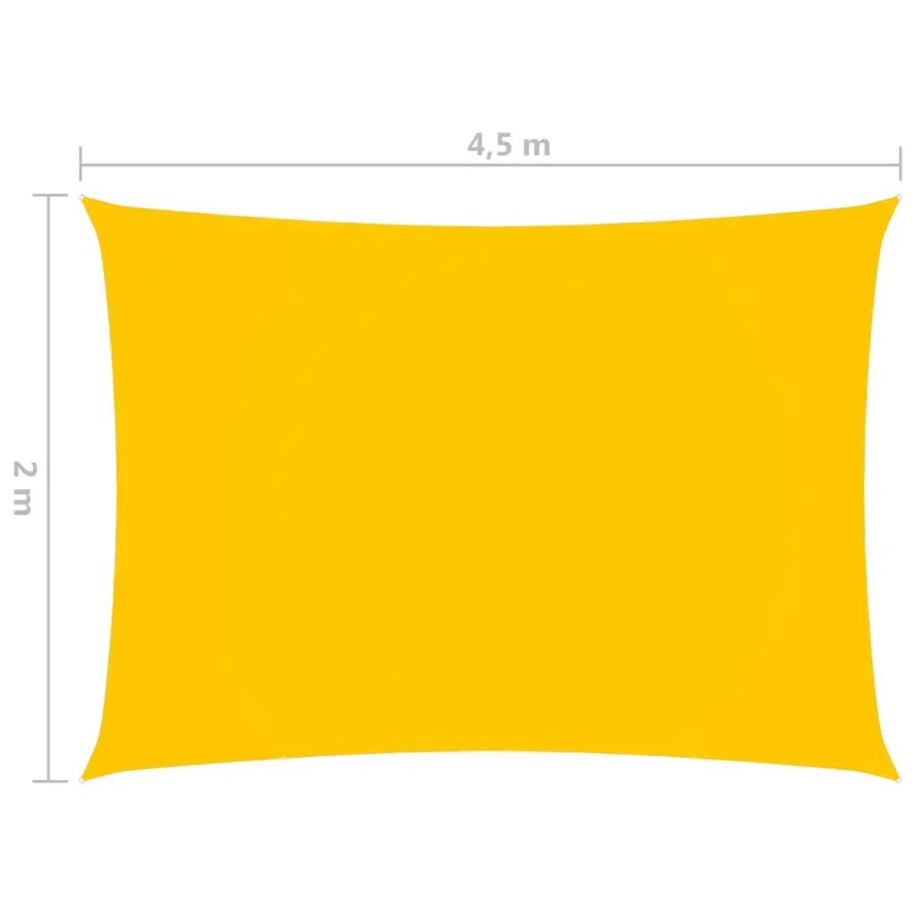 Zonnescherm rechthoekig 2x4,5 m oxford stof geel (6)