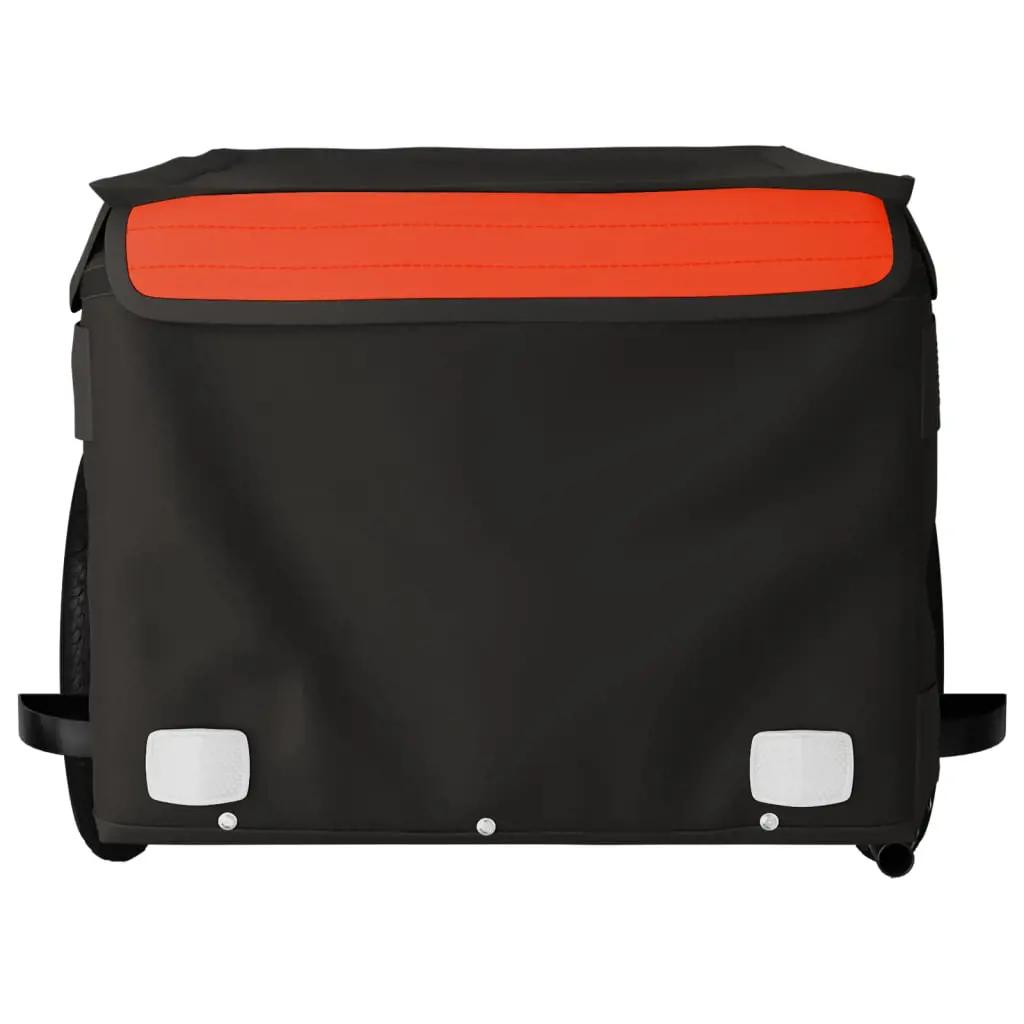 Fietstrailer 30 kg ijzer zwart en oranje (6)