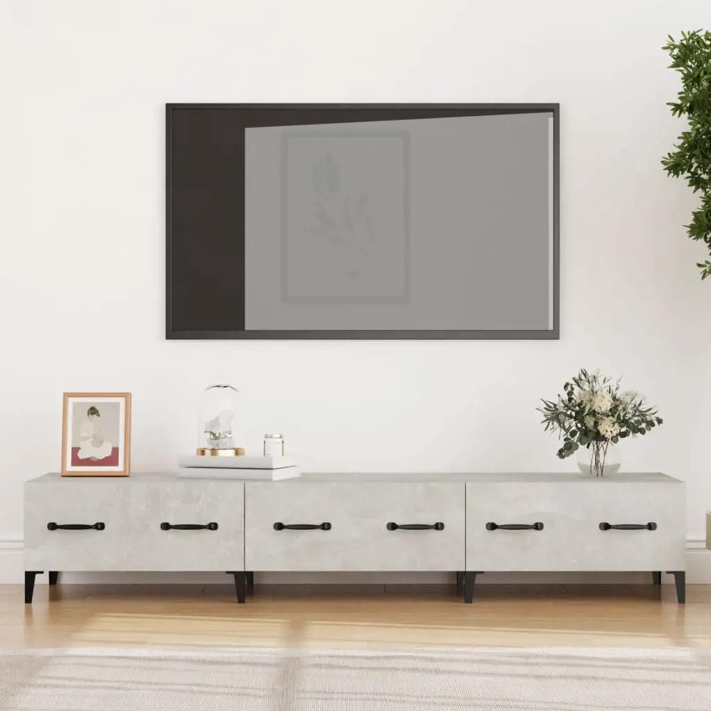 Tv-meubel 150x34,5x30 cm bewerkt hout betongrijs (1)