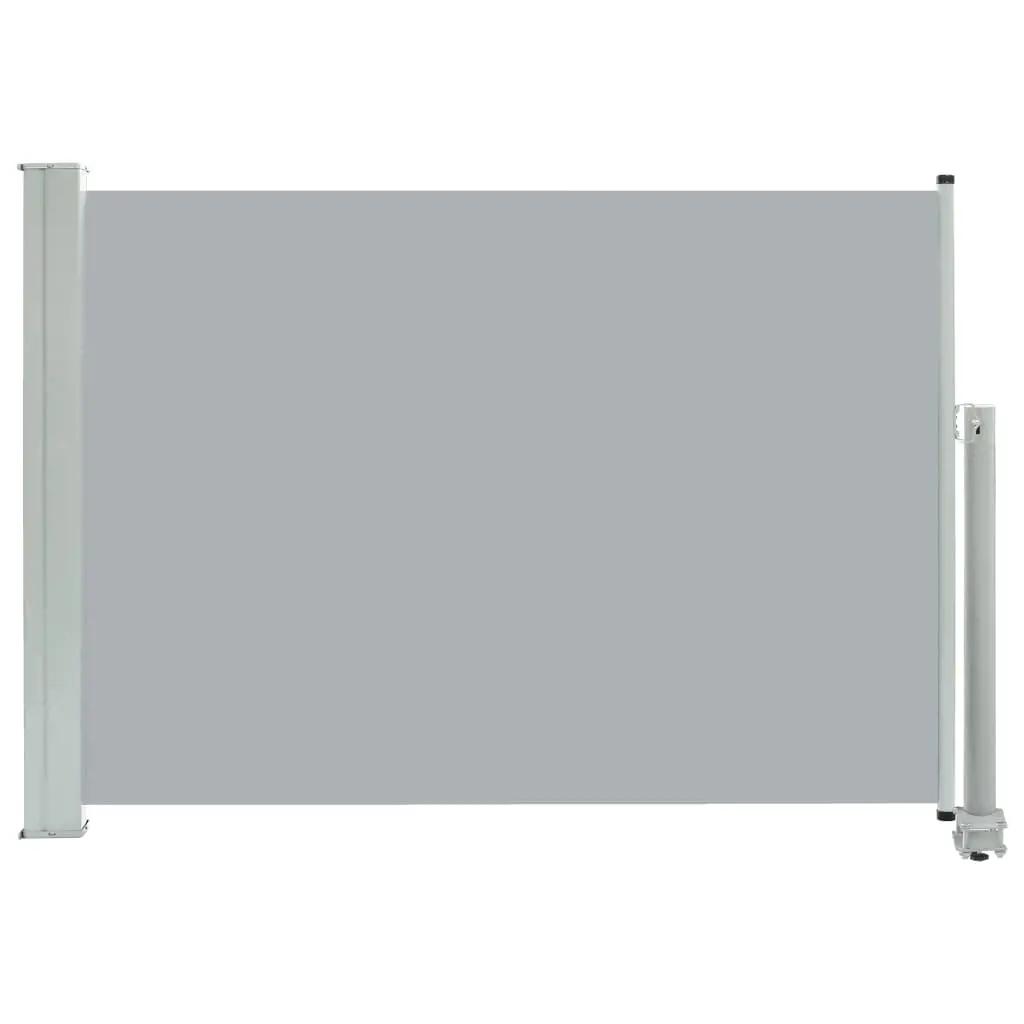 Tuinscherm uittrekbaar 80x300 cm grijs (2)