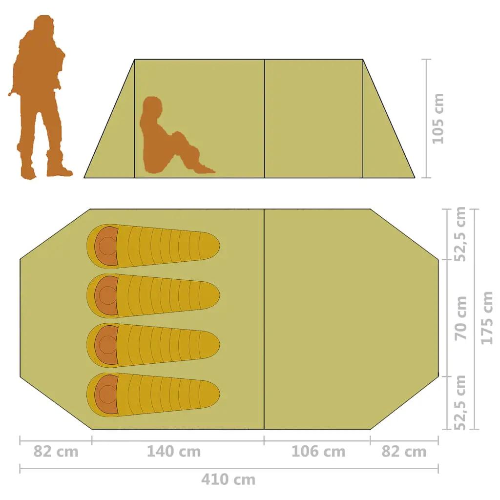 Tent 4-persoons grijs en oranje (10)