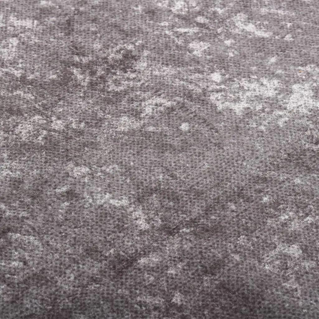 Vloerkleed wasbaar anti-slip 150x230 cm grijs (3)
