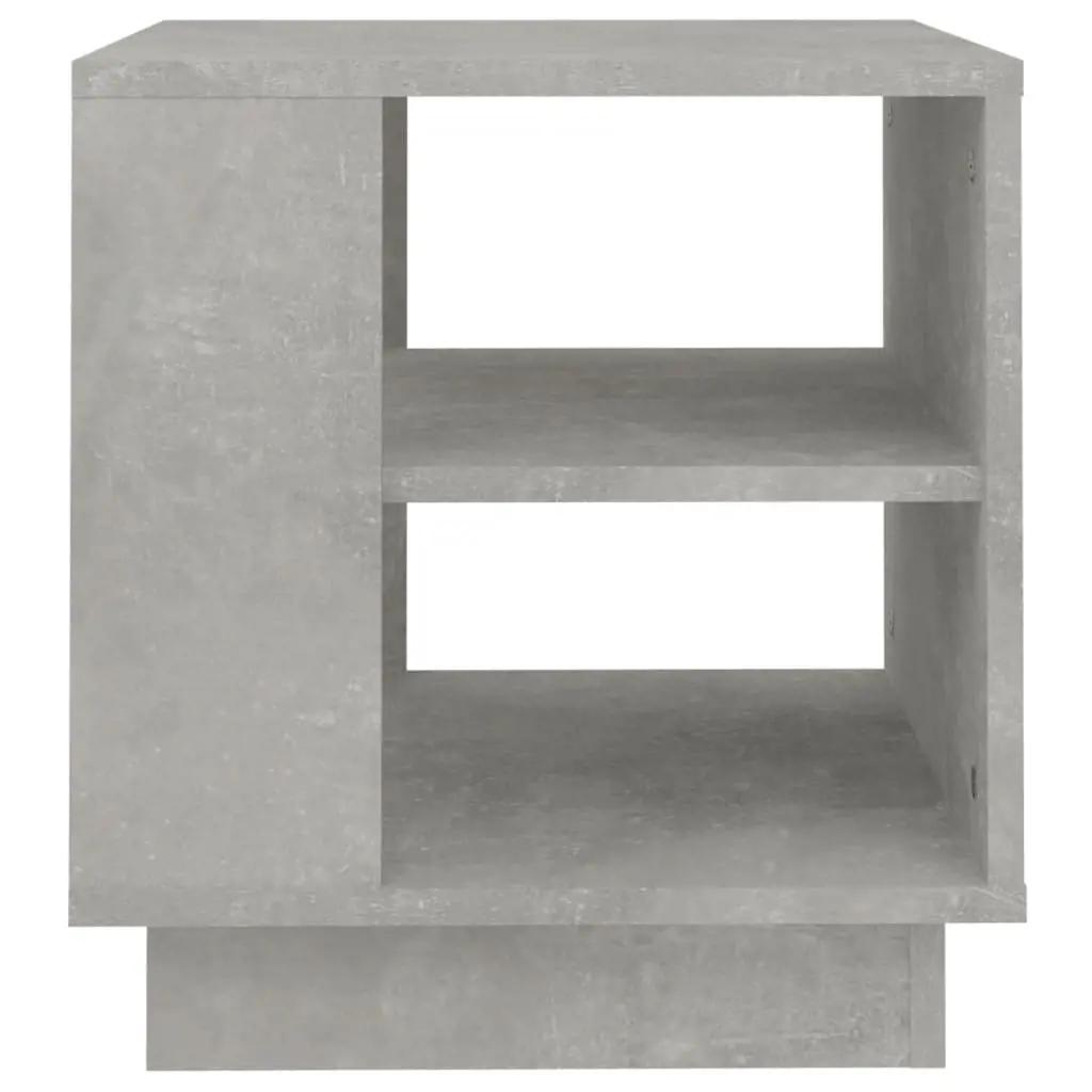 Salontafel 40x40x43 cm bewerkt hout betongrijs (5)