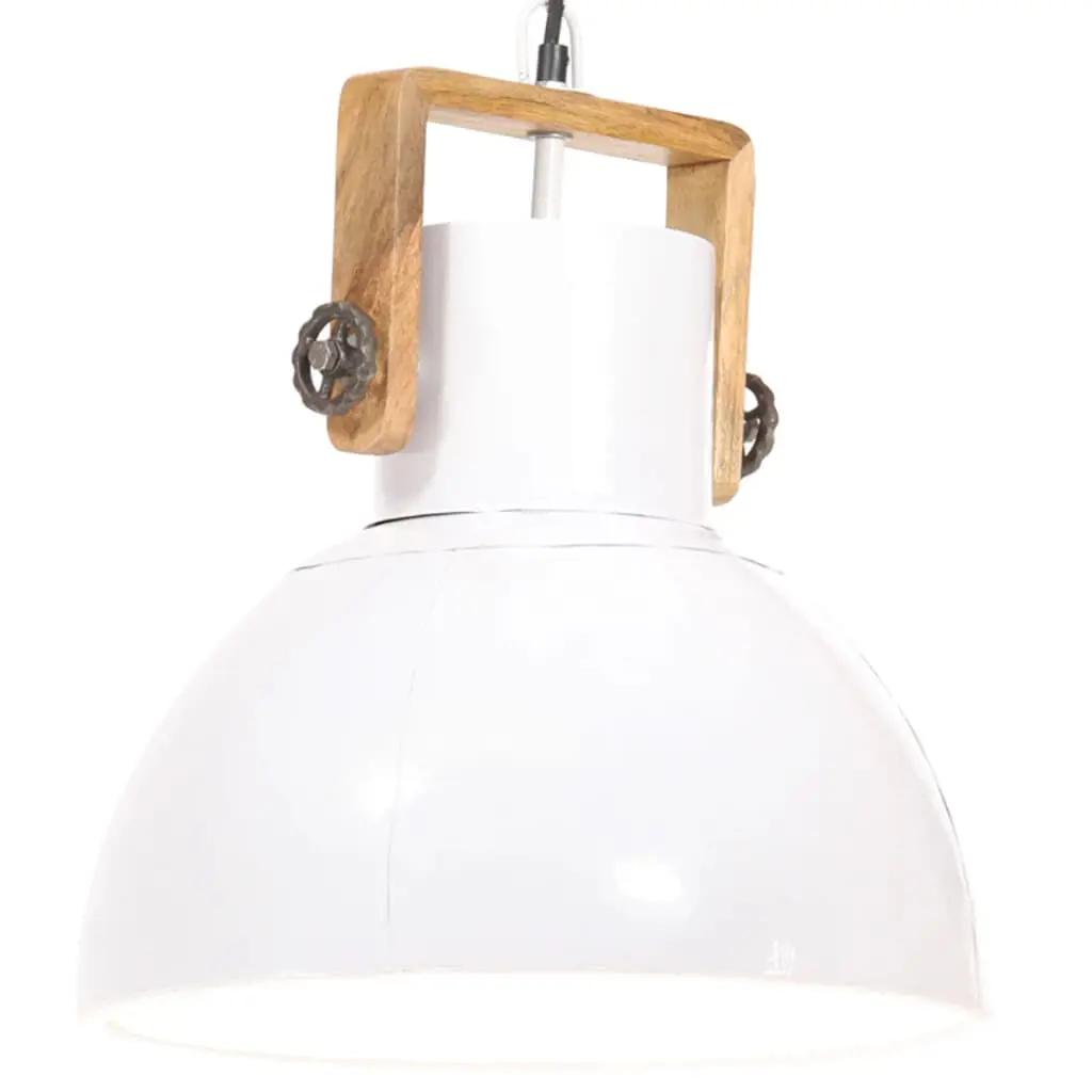 Hanglamp industrieel rond 25 W E27 40 cm wit