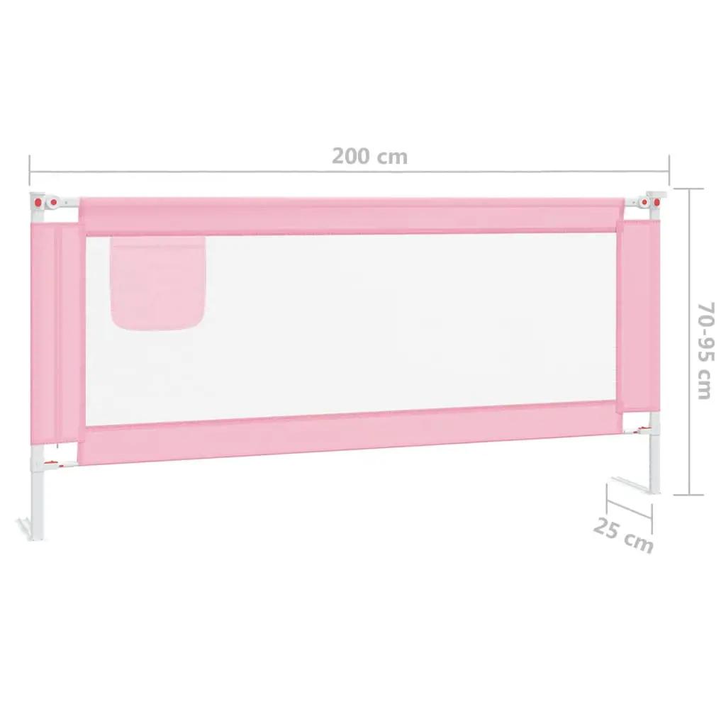 Bedhekje peuter 200x25 cm stof roze (8)