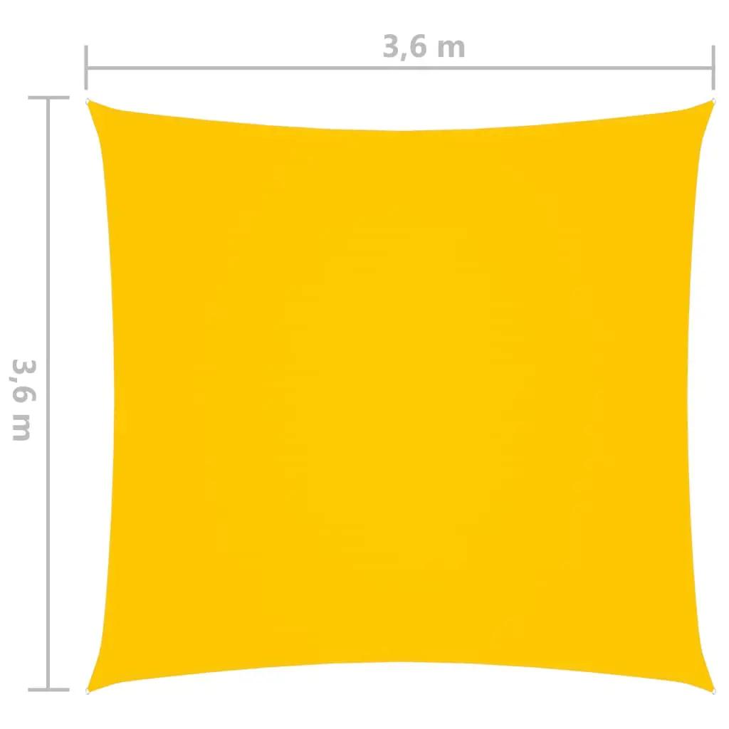 Zonnescherm vierkant 3,6x3,6 m oxford stof geel (6)