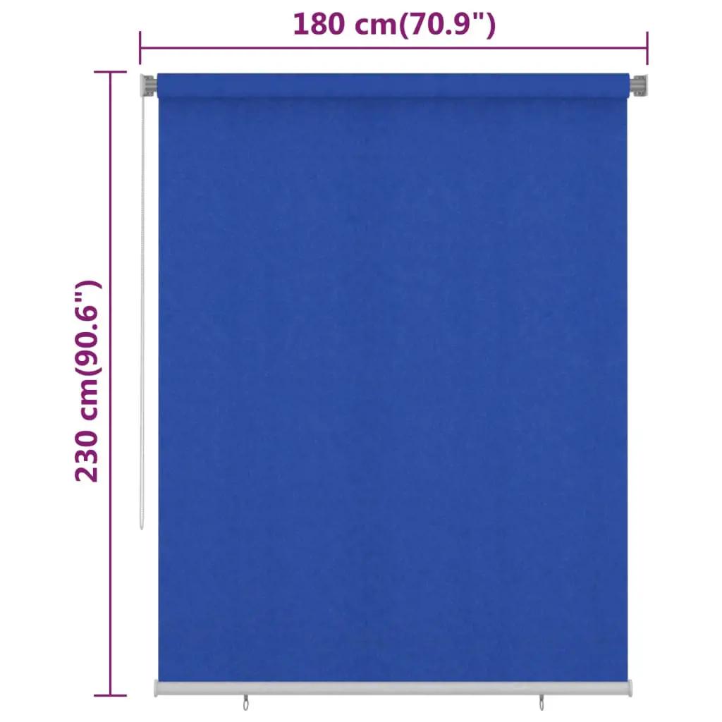Rolgordijn voor buiten 180x230 cm HDPE blauw (6)