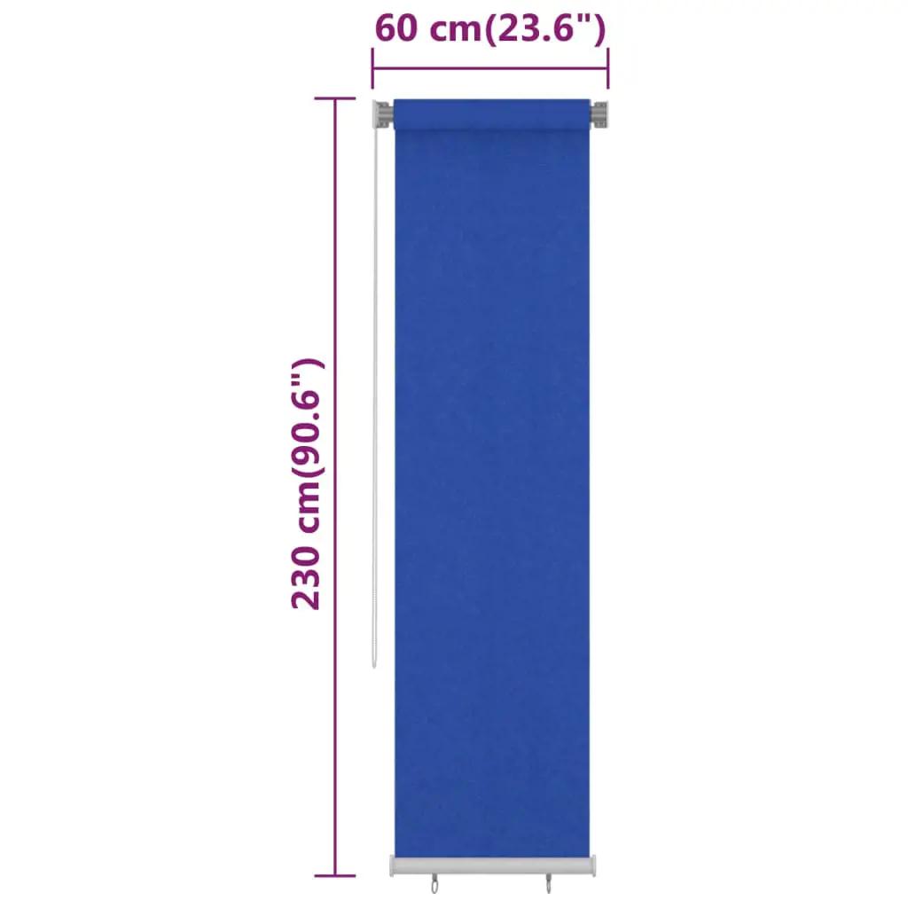 Rolgordijn voor buiten 60x230 cm HDPE blauw (6)