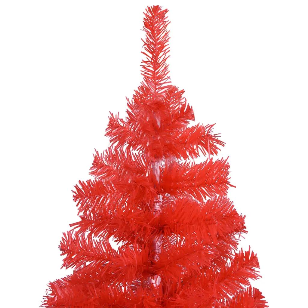Kunstkerstboom met standaard 240 cm PVC rood (2)