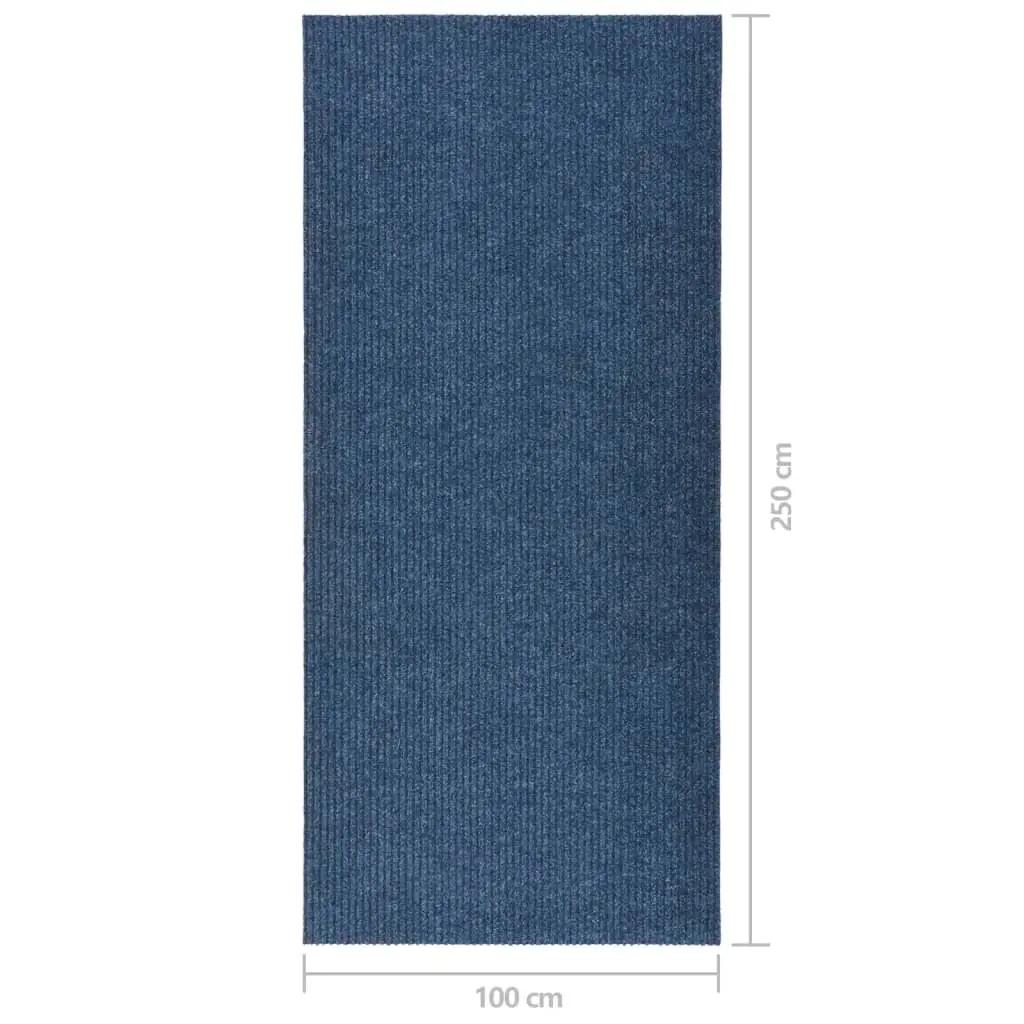 Droogloopmat 100x250 cm blauw (7)